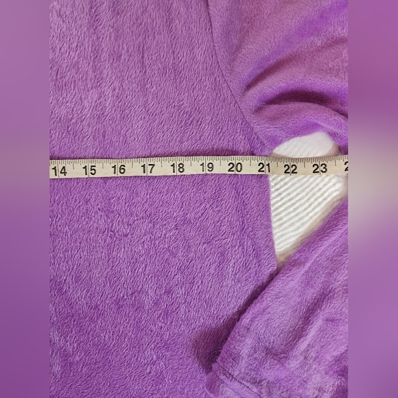 NWT Just Love Womens Purple Fuzzy Long Sleeve V-neck Pajama Top Size Large - Picture 5 of 9